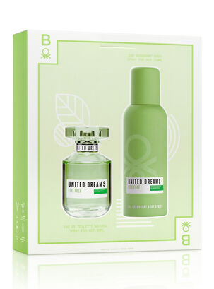 Set Perfume Benetton United Dreams Live Free EDT Mujer 80 ml + Desodorante 150 ml,,hi-res