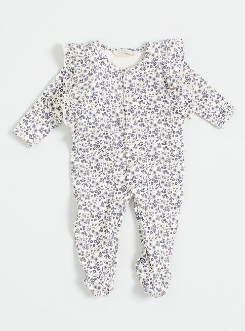 Pijama para Bebé Estampado Cuello Redondo,Celeste,hi-res