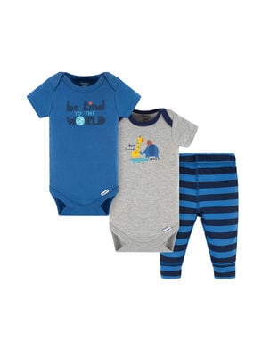 Pijama de Conjunto 3 Piezas Bebé,Azul,hi-res