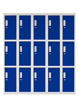 Locker Office Llaves Azul 15 Puertas 140x50x166 cm Maletek,,hi-res