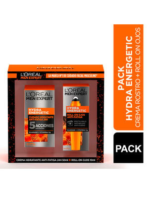 Pack Men Expert Hydra Energetic Gel Hidratante 50 ml + Roll On 10 ml,,hi-res