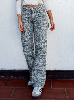Pantalón Leopard Pant,Gris,hi-res