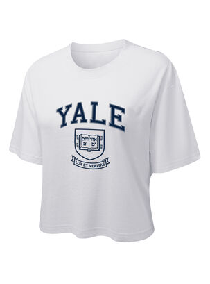 Crop Top Diseño Yale Preppy Style-Shield,Blanco,hi-res