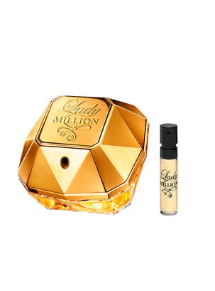 Set Perfume Paco Rabanne Lady Million EDP Mujer 80 ml + Mini 1.5 ml,,hi-res