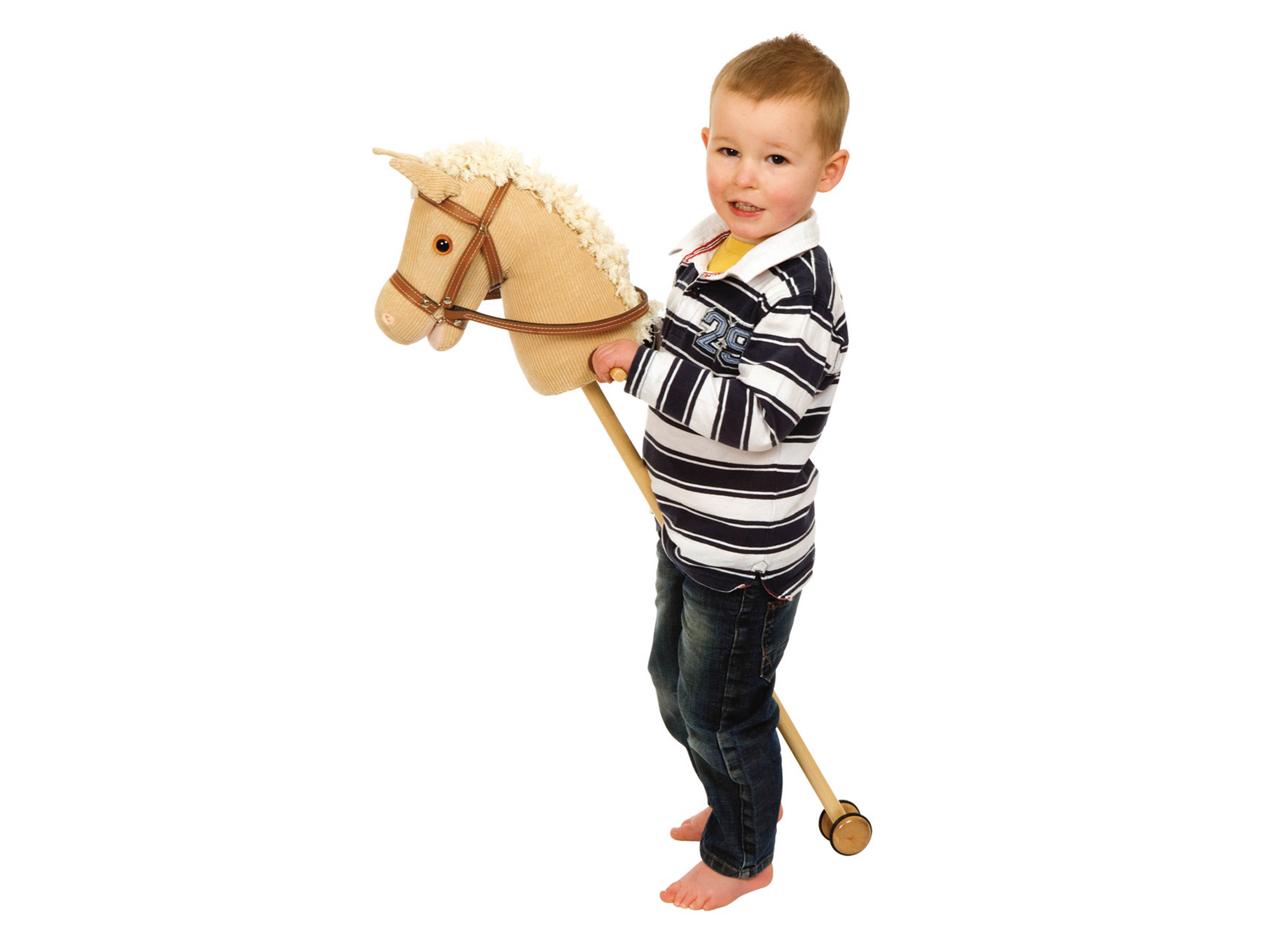 Caballito de palo de madera juguete tradicional infantil caballo palo