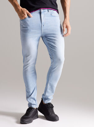 Jeans Azul Claro2 Básico Super Skinny Fit,Celeste,hi-res