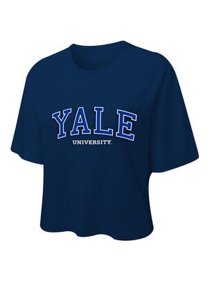 Crop Top Yale Estilo Preppy Tie Dye,Azul Marino,hi-res