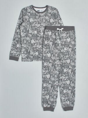 Pijama Jersey Teeno,Gris,hi-res