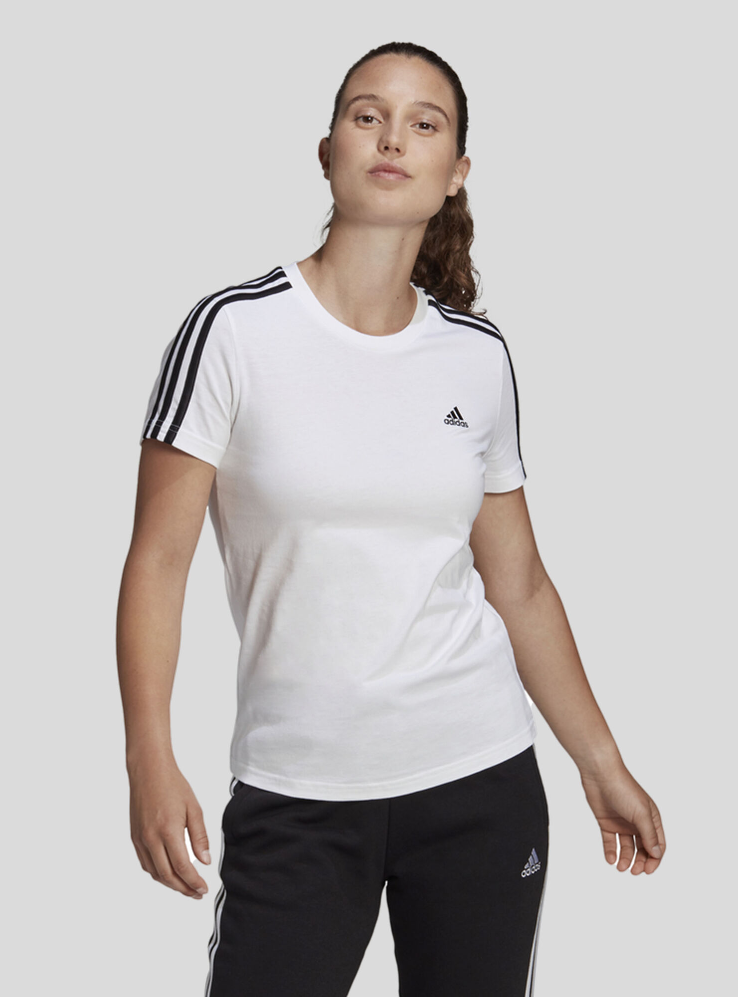 Adidas Essentials 3 Tiras Blanca Mujer Poleras y Blusas | Paris.cl