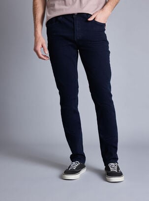 Jeans Cinco Bolsillos Skinny Lavado Azul Oscuro,Azul Oscuro,hi-res