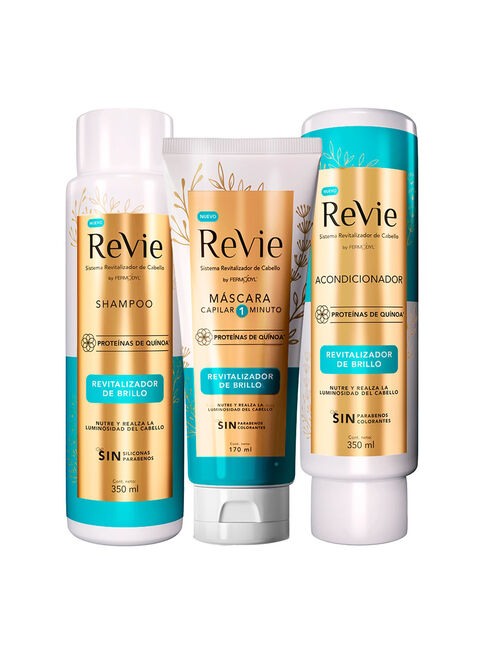 Set Revie Shampoo + Acondicionador + Máscara Revitalizador Brillo                    ,,hi-res