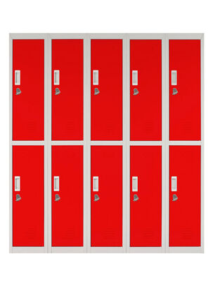 Locker Office Candado Rojo 10 Puertas 140x50x166 cm Maletek,,hi-res