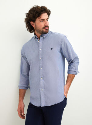 Camisa Cotton Oxford,Azul Marino,hi-res