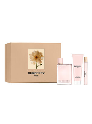 Set Perfume Burberry Her EDP Mujer 100 ml + Body Lotion 75 ml + Travel Size 10 ml,,hi-res