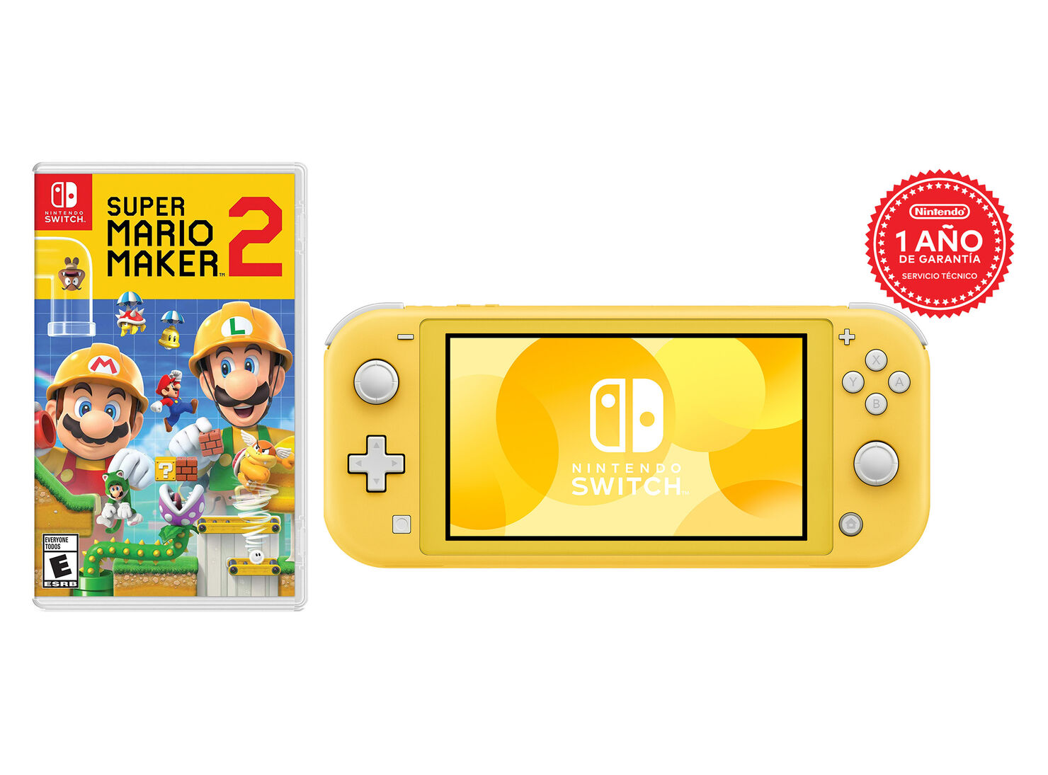 Consola Nintendo Switch Lite Yellow + Mario Maker 2【2020】