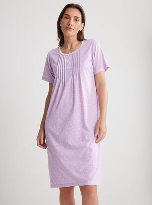 Camisa De Dormir Full Print con Cuello Abotonado,Diseño 2,hi-res