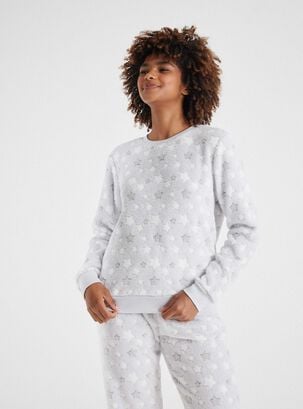 Pijama Largo Full Print Coral Fleece,Diseño 1,hi-res