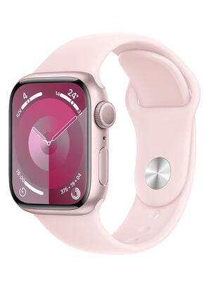 Apple Watch Series 9 GPS 41mm Caja Aluminio y Correa Deportiva Rosado Talla S/M,,hi-res
