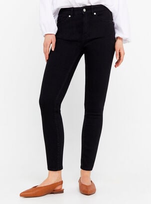 Pantalón Jeans Cintura Perfecta,Negro,hi-res