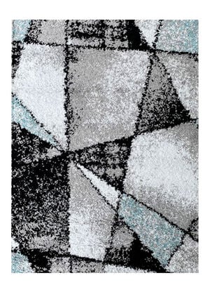 Alfombra Shaggy Geometric 150 x 200 cm L. Blue,,hi-res