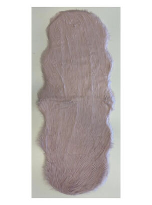 Bajada de Cama Piel Sintético Oveja Rosa 60 x 150 cm,,hi-res