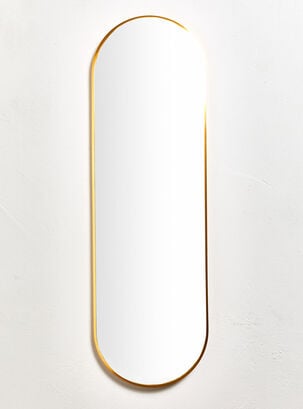 Espejo Pie Ovalado Dorado 40x130 cm,,hi-res
