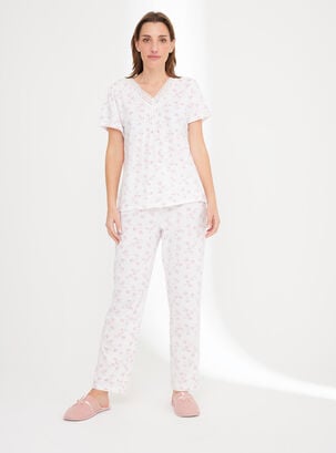 Pijama Full Print con Textura y Encaje,Diseño 1,hi-res