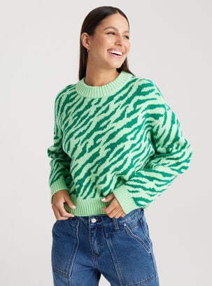 Sweater Con Lurex Cuello Redondo,Diseño 2,hi-res