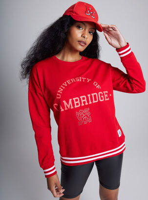 Sweater Cambridge Preppy Style Manga Larga,Rojo,hi-res