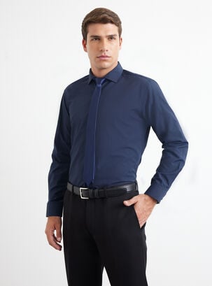 Camisa de Vestir Slim Fit 12,Azul Oscuro,hi-res
