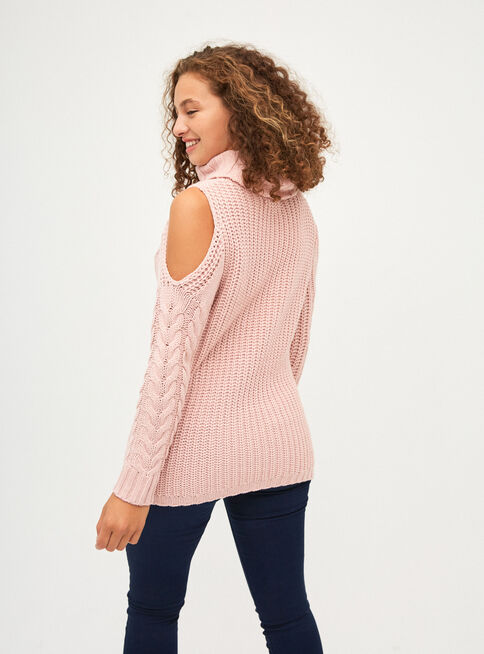 Sweater%20Largo%20Cut%20Out%20Off%20Shoulder%2CCoral%2Chi-res