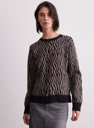Sweater Cuello Redondo Diseño Jacquard,Diseño 1,hi-res