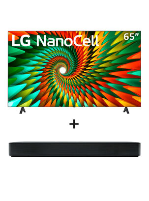 NanoCell Smart TV 65'' 4K UHD TV 65NANO77SRA + Soundbar LG SK1,,hi-res