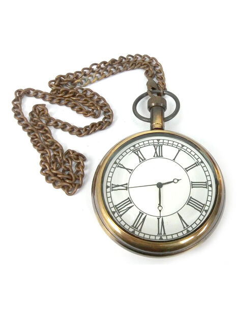 Reloj De Bolsillo Antiguo De Estilo Reloj De De Bronce Cadena Colgante Collar Regalo Del Día Del Padre Del Papá | electricmall.com.ng