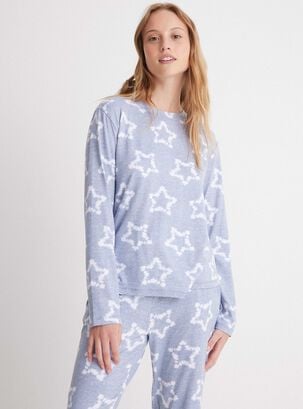 Pijama Largo Top Y Pantalón Full Print,Diseño 1,hi-res