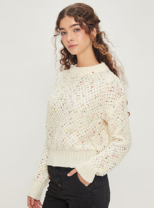 Sweater Tela Detalles Color,Blanco,hi-res