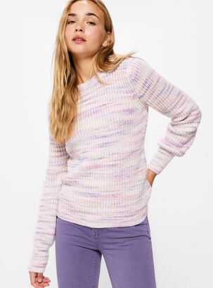 Sweater Estructura Space Dye,Morado,hi-res