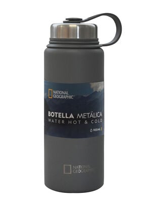 Botella National Geographic con Tapa Metálica 900ml Gris,,hi-res