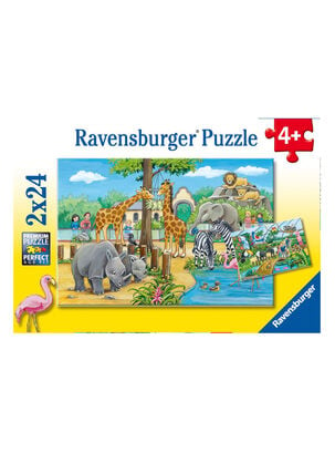 Ravensburger Puzzle Visita al Zoológico 2x24 Caramba,,hi-res
