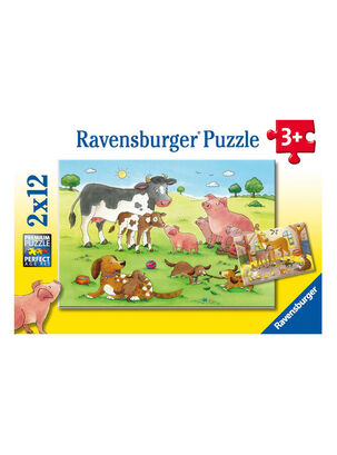 Ravensburger Puzzle Familias de Animales 2x12 Caramba,,hi-res