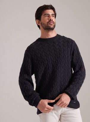 Sweater Trenzado Premium,Marengo,hi-res