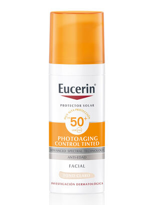 Eucerin Sun Photoaging Control Tinted Facial Tono Claro Protector Solar FPS50+ 50 ml,,hi-res