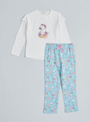 Pijama Jersey Niña,Natural,hi-res