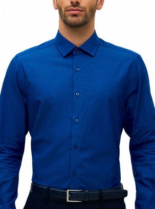 Camisa Formal Microdiseño,Azul,hi-res