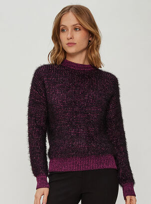 Sweater Liso Manga Color,Morado,hi-res