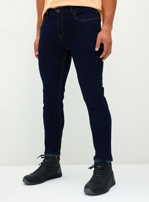 Jeans Focalizado Tiro Medio,Azul Oscuro,hi-res