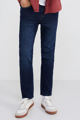 Jeans Detalle de Falso Orillo en Bolsillo,Azul Oscuro,hi-res