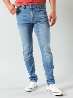 Jeans Malone Skinny Fit Mid Worn,Azul,hi-res