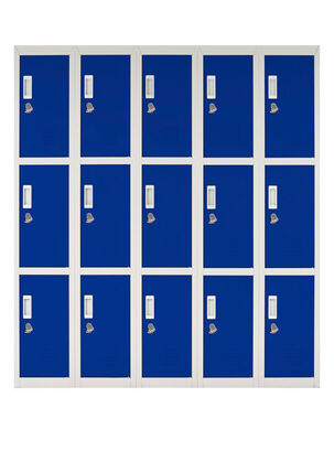 Locker Office Candado Azul 15 Puertas 140x50x166 cm Maletek,,hi-res