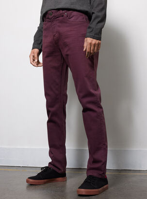 Jeans Básico Color 3,Rojo Oscuro,hi-res